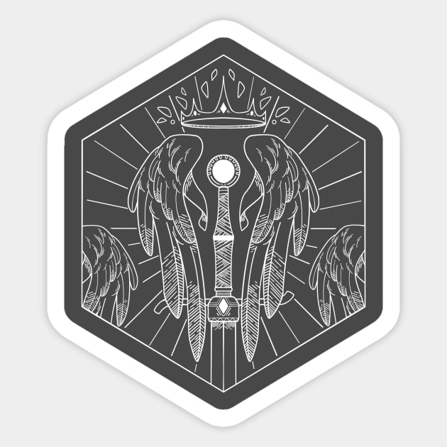 D&D Class Badge: Paladin Sticker by Fez Inkwright